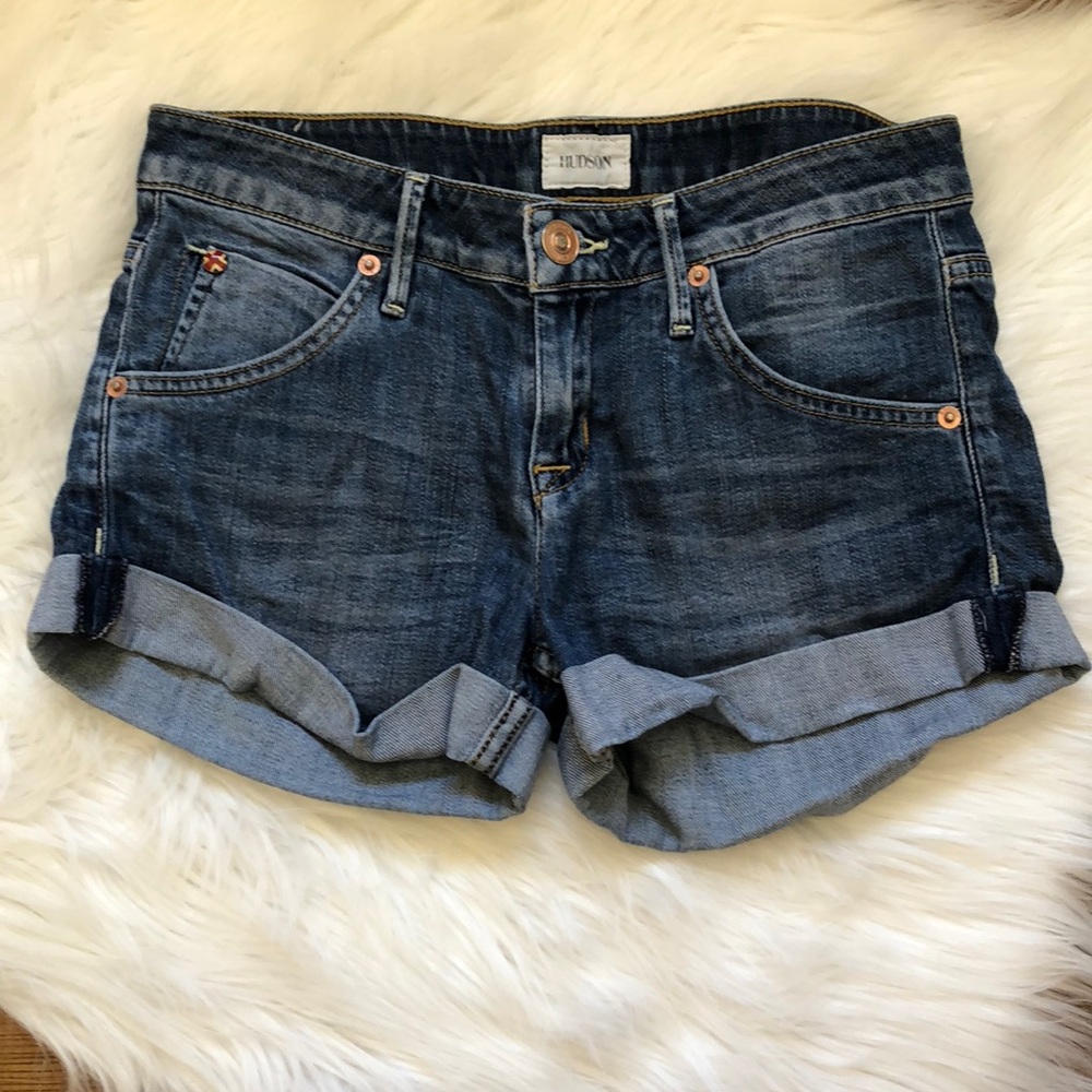 Hudson Jeans Women's Blue Denim Shorts
